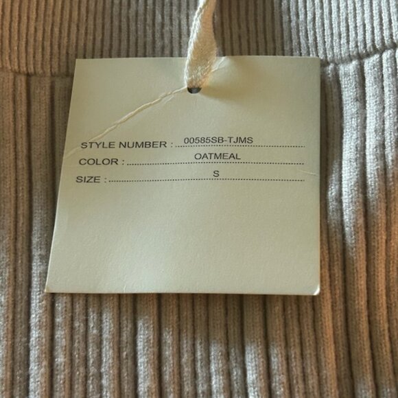 NWT Marled Knit Nude Oatmeal 2 Piece Set Ribbed Tank Top & Bodycon Tube Skirt - Picture 11 of 11